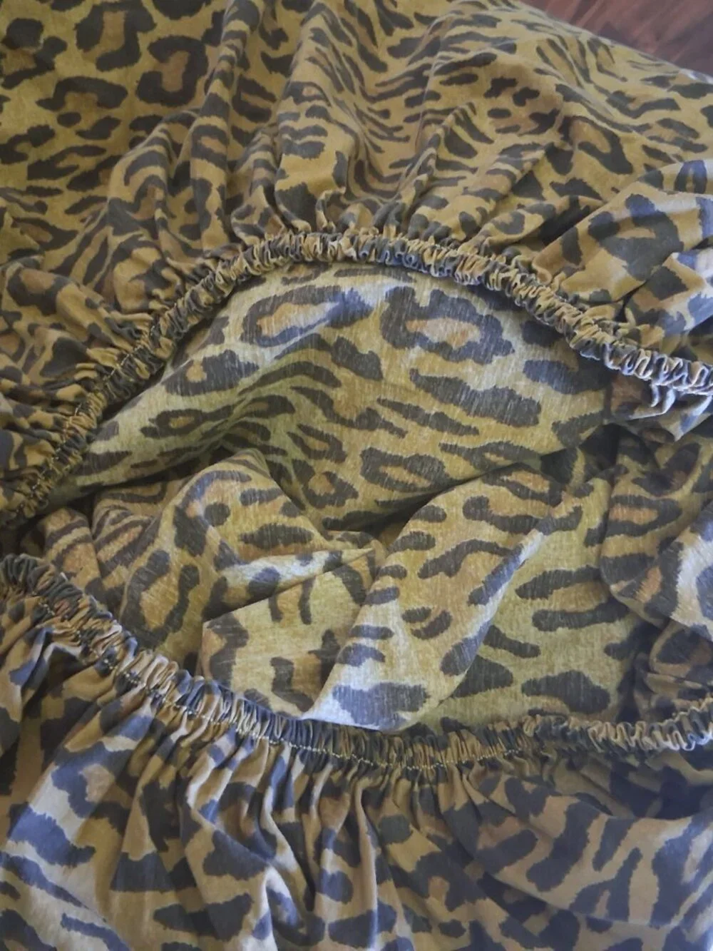 Ralph Lauren Aragon Leopard Queen Fitted Plus RL Chocolate Brown Flat Sheet Set